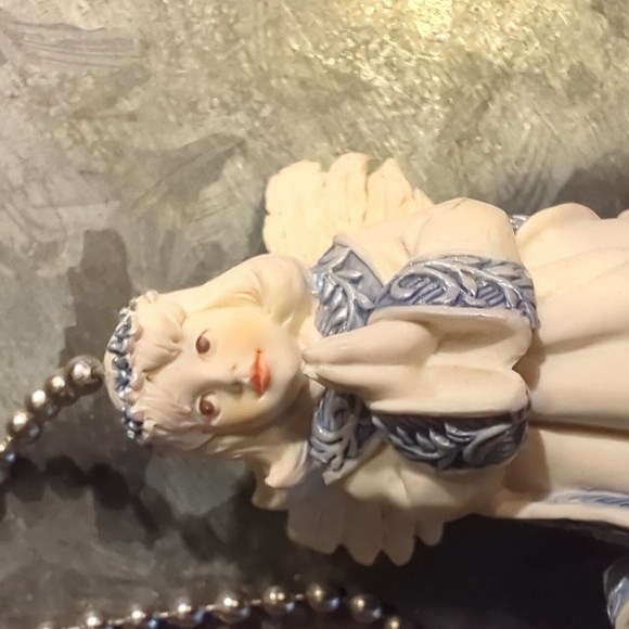 Vintage Sarah's Angel Fan Lamp Light Pull - Picture 2 of 8